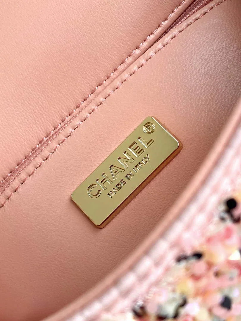 Chanel Shoulder bag, AS4561, Quilted Sequins Pink