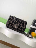Chanel Flap bag, Black Fringed sequins,  AS4561
