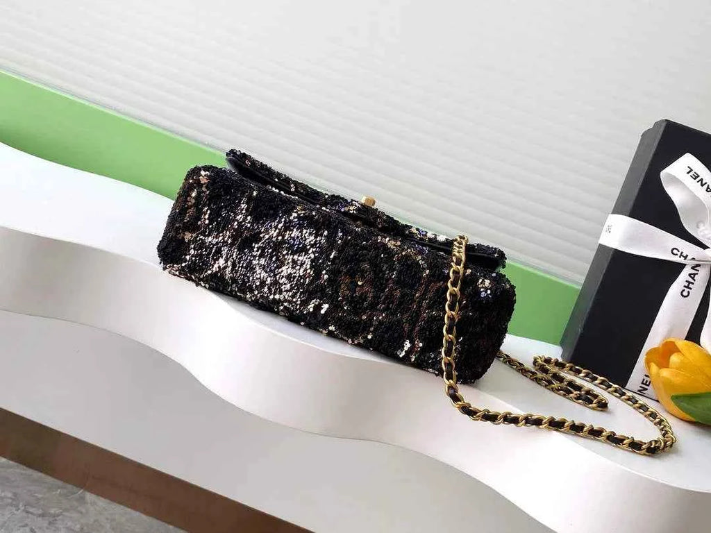 Chanel Flap Shoulder bag, AS4561 Sequins Black