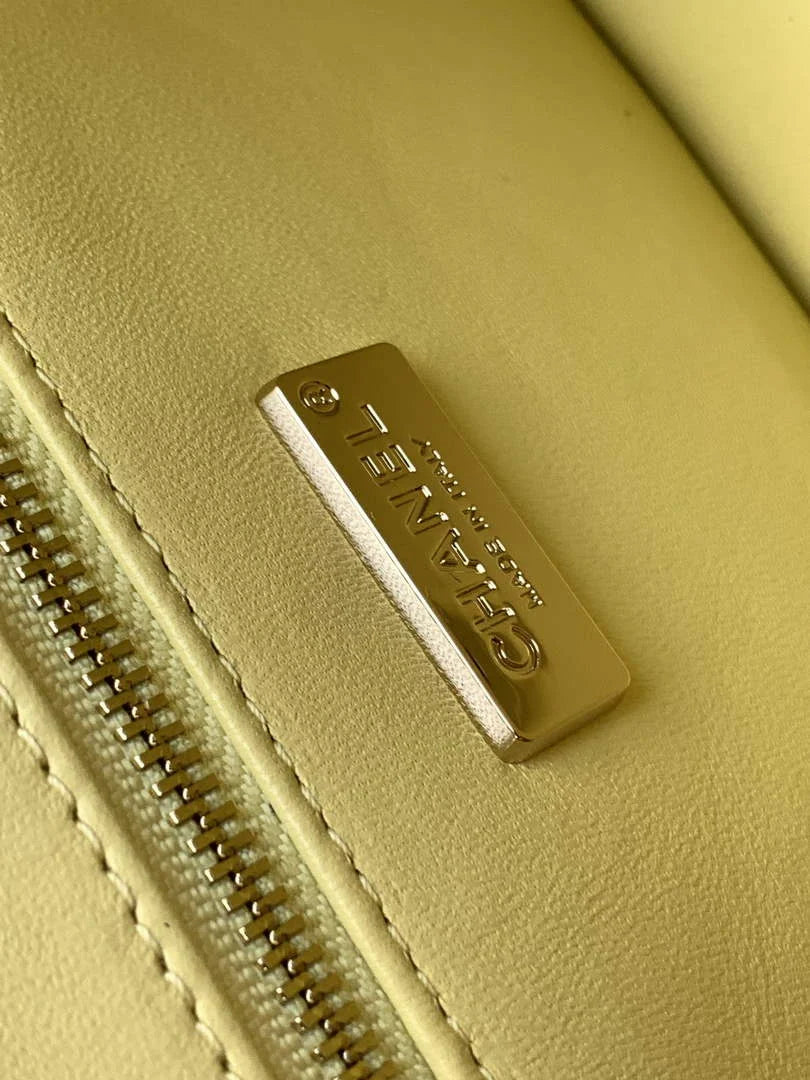 Chanel Flap bag, Fringed sequins,  AS4561 Yellow