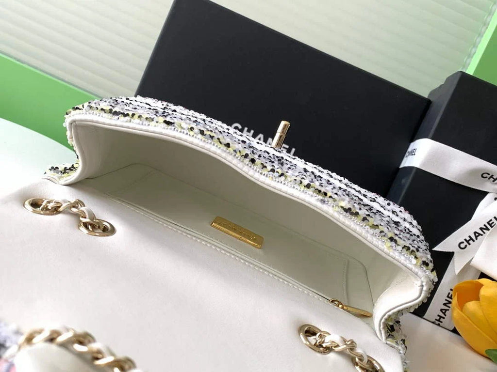 Chanel Shoulder Flap bag, AS4561 White