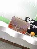Chanel Shoulder bag, Beige Fringed sequins,  AS4561