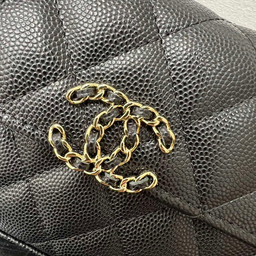 CHANEL Black Mini Flap Bag with Handle - AP3238