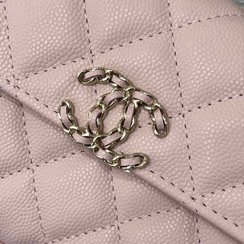 CHANEL Pink Mini Flap Bag with Handle - AP3238