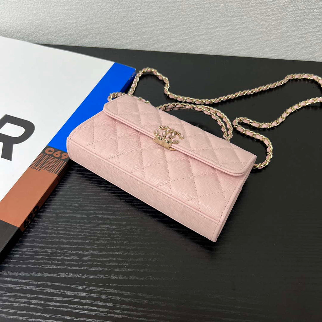 CHANEL Pink Mini Flap Bag with Handle - AP3238