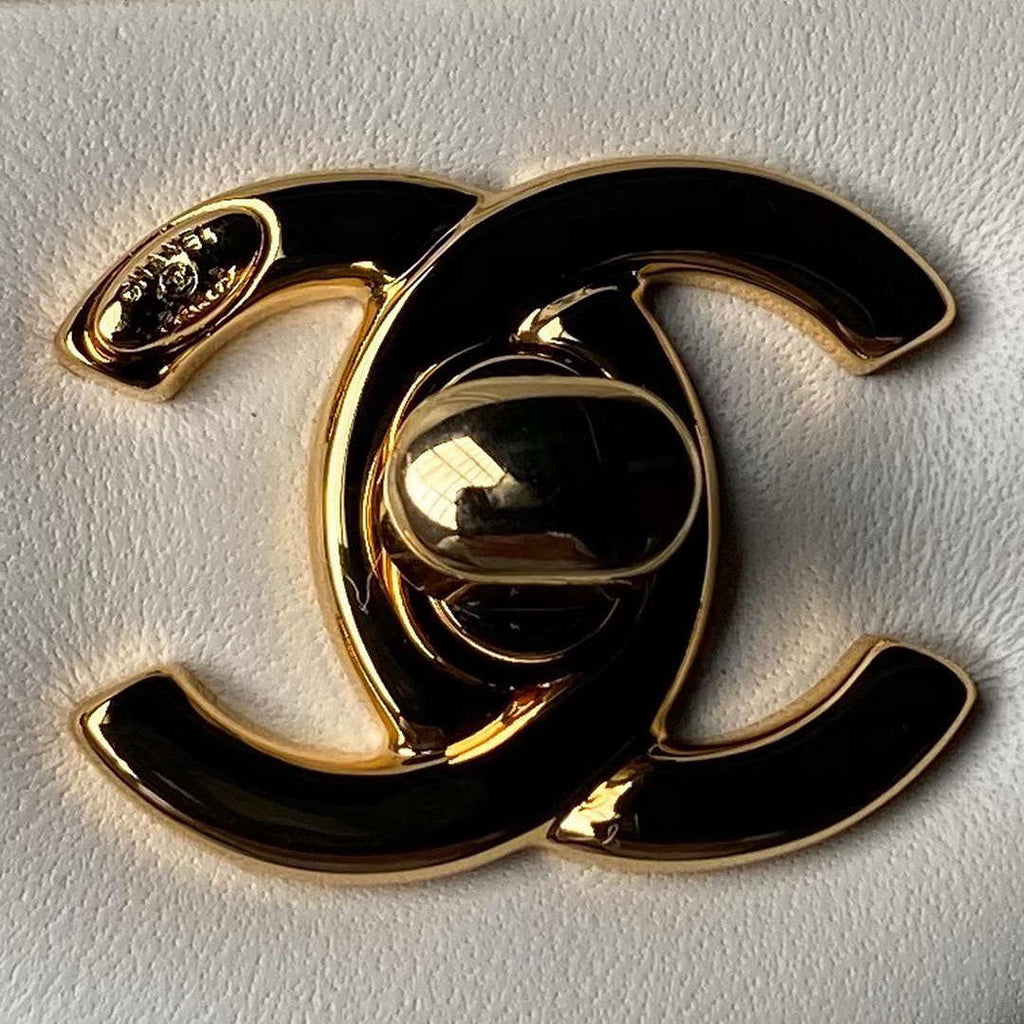 Chanel flap bag with top handle AS4848 Beige Lambskin