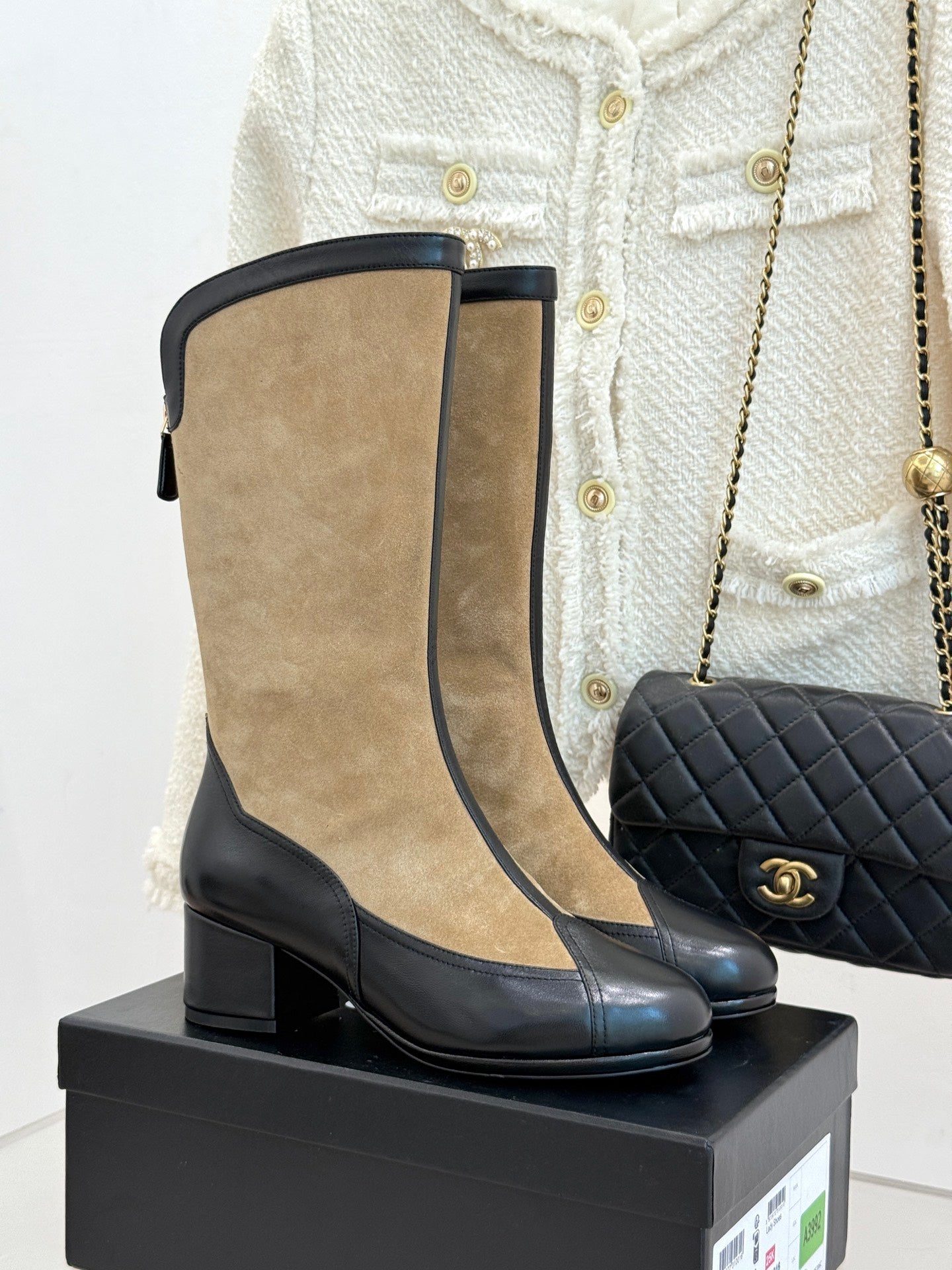 Chanel High boots - Suede calfskin & lambskin, G46591