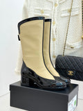 Chanel High boots - Suede calfskin & patent leather, G46592 - Default Title - View 1