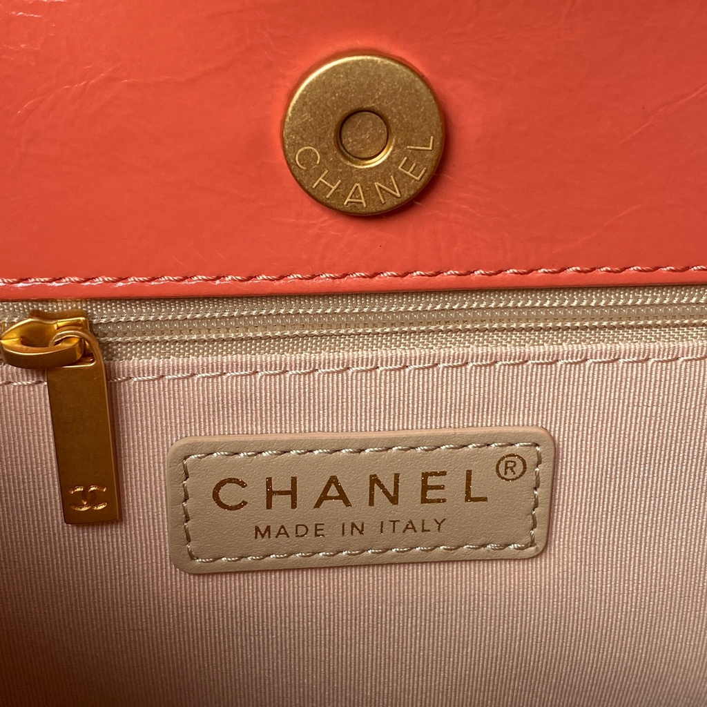 Chanel hobo handbag as4322, Calfskin orange