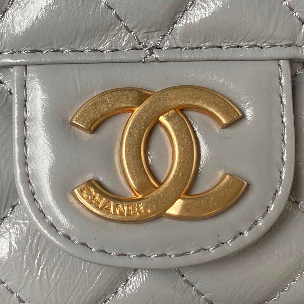 Chanel hobo handbag as4322, Calfskin gray