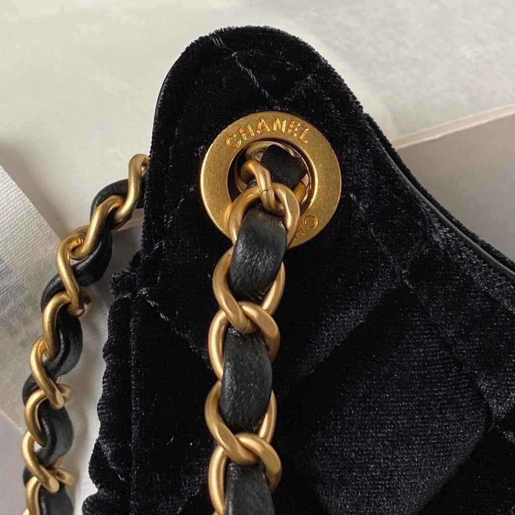 Chanel hobo handbag as4322, Cotton black