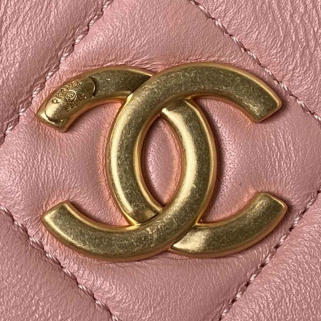 Chanel Hobo HandBag AS4443 Shiny Lambskin Pink