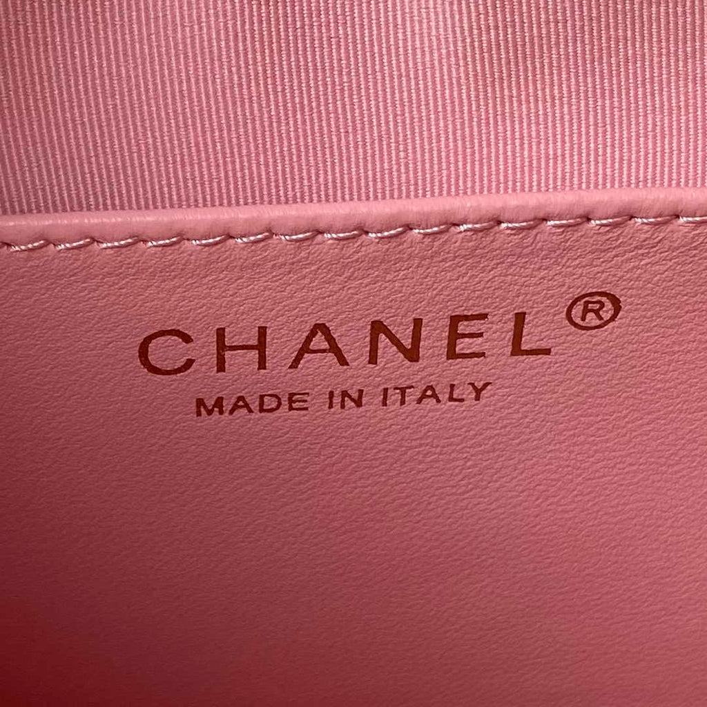 Chanel Hobo HandBag AS4443 Shiny Lambskin Pink