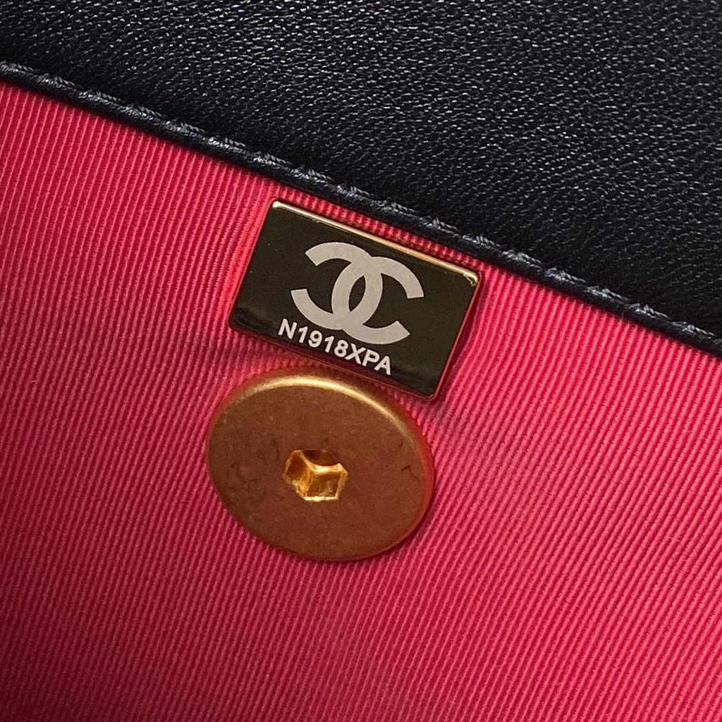Chanel Hobo HandBag AS4638 Lambskin Black