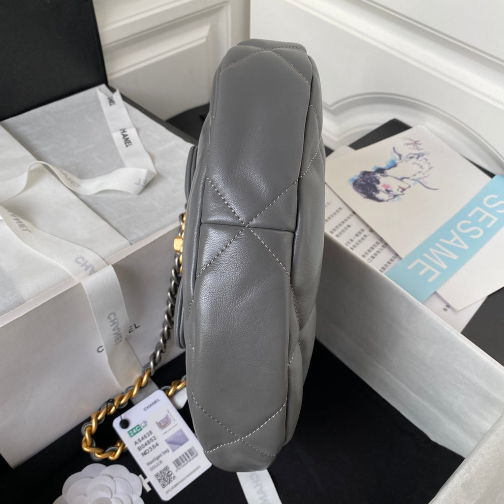 Chanel Hobo HandBag AS4638 Lambskin Gray