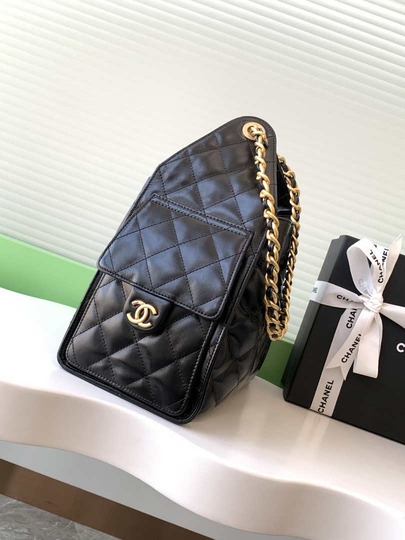 Chanel Hobo Small Bag AS5293 Black Leather
