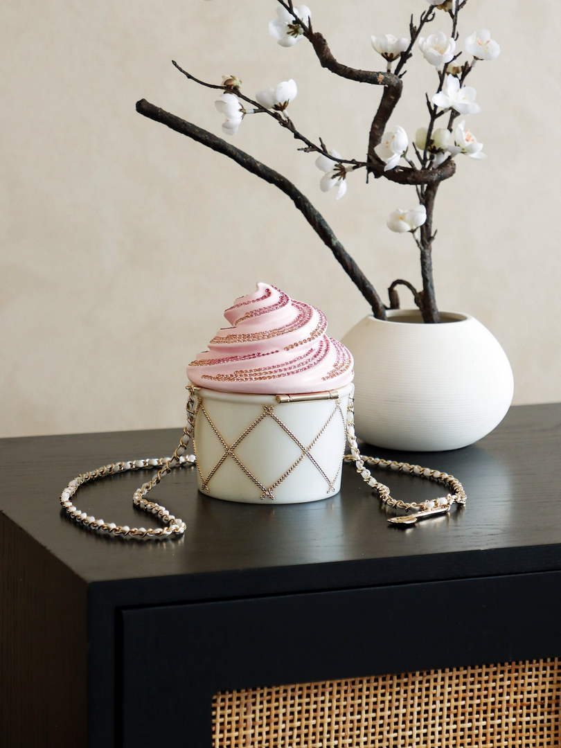 Chanel Ice Cream Minaudiere Plexi Strass, AS6019 pink
