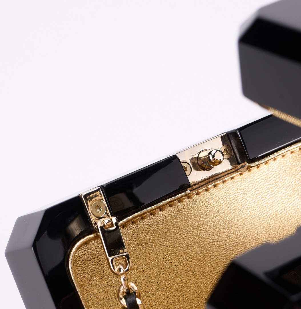 Chanel Perfume Minaudiere Bag Black Plexi AS5341