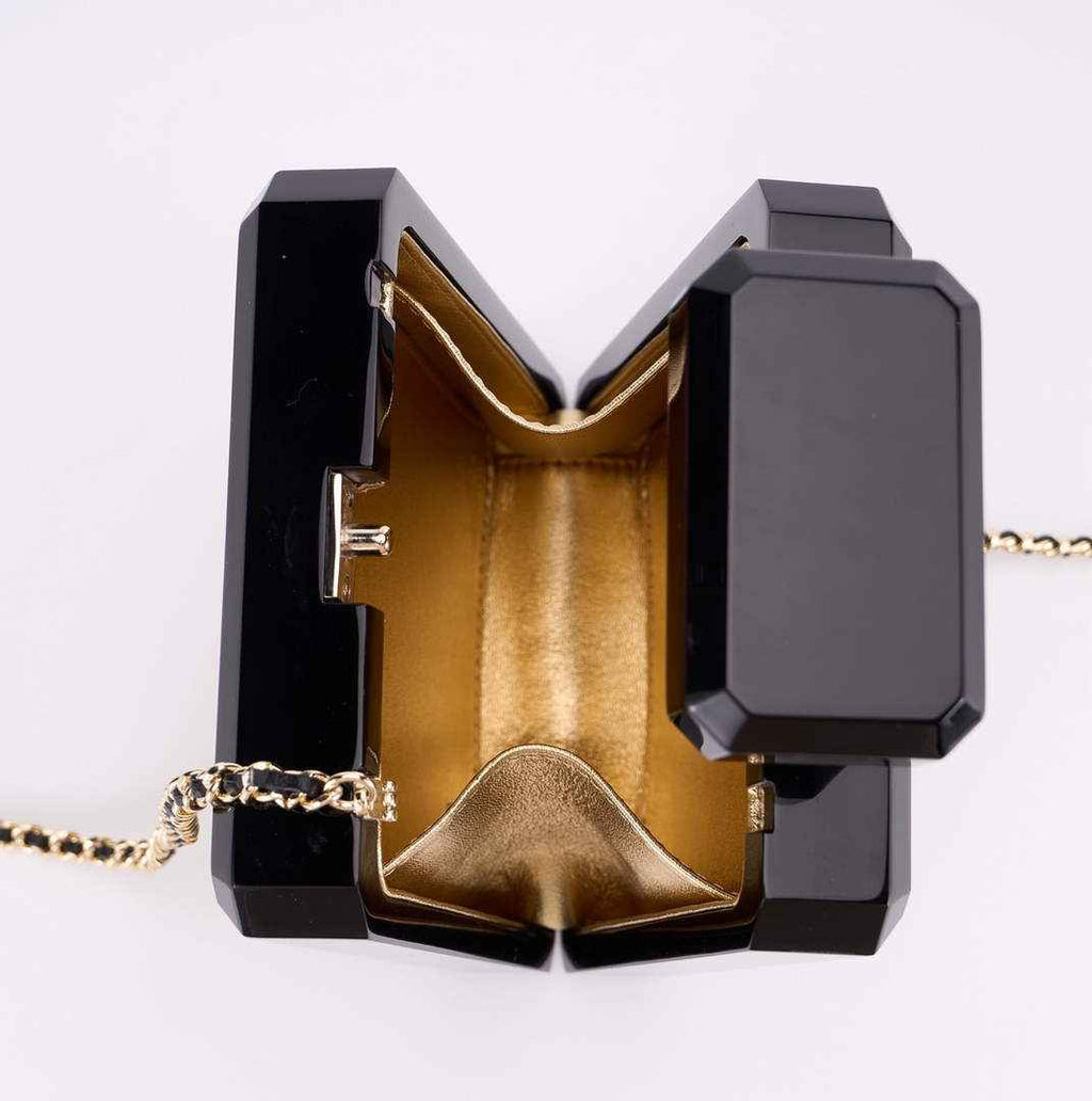 Chanel Perfume Minaudiere Bag Black Plexi AS5341