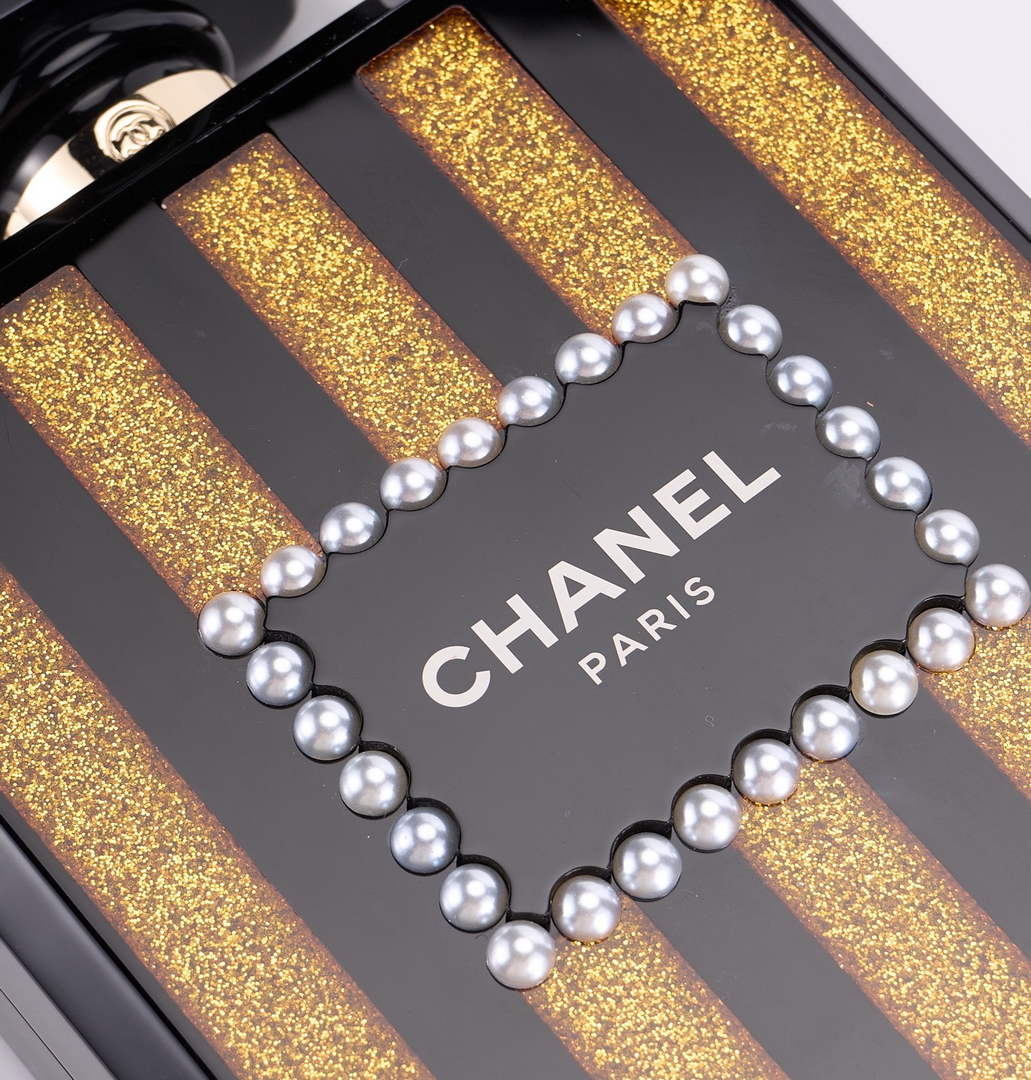 Chanel Perfume Minaudiere Bag Black Plexi AS5341