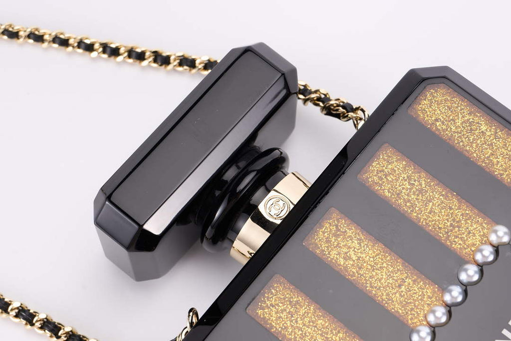 Chanel Perfume Minaudiere Bag Black Plexi AS5341