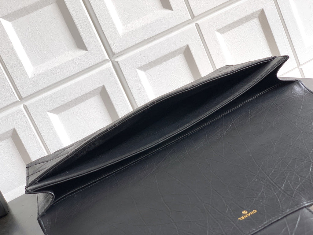 Chanel Large clutch,  Shiny crumpled calfskin, AP4944 black