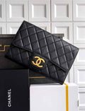 Chanel Large clutch,  Shiny crumpled calfskin, AP4944 black