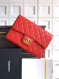 Chanel Large clutch,  Shiny crumpled calfskin, AP4944 red