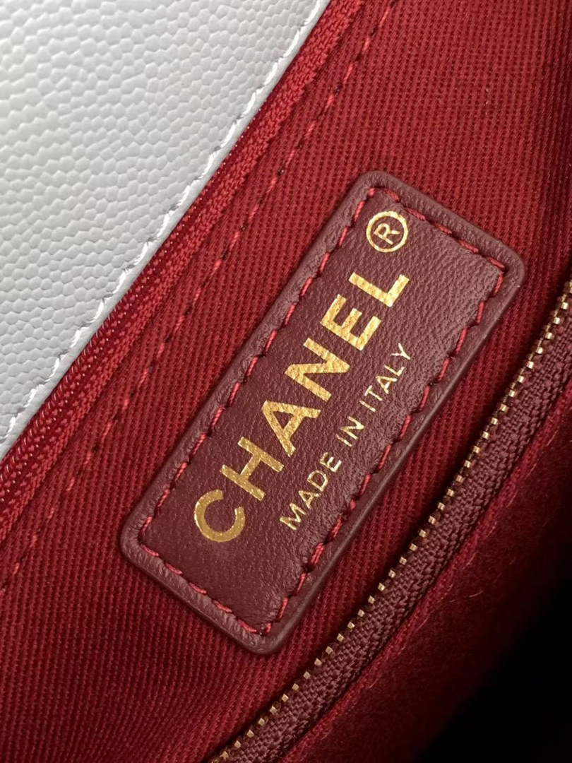Chanel Large Flap bag with top handle A92991, Blue calfskin