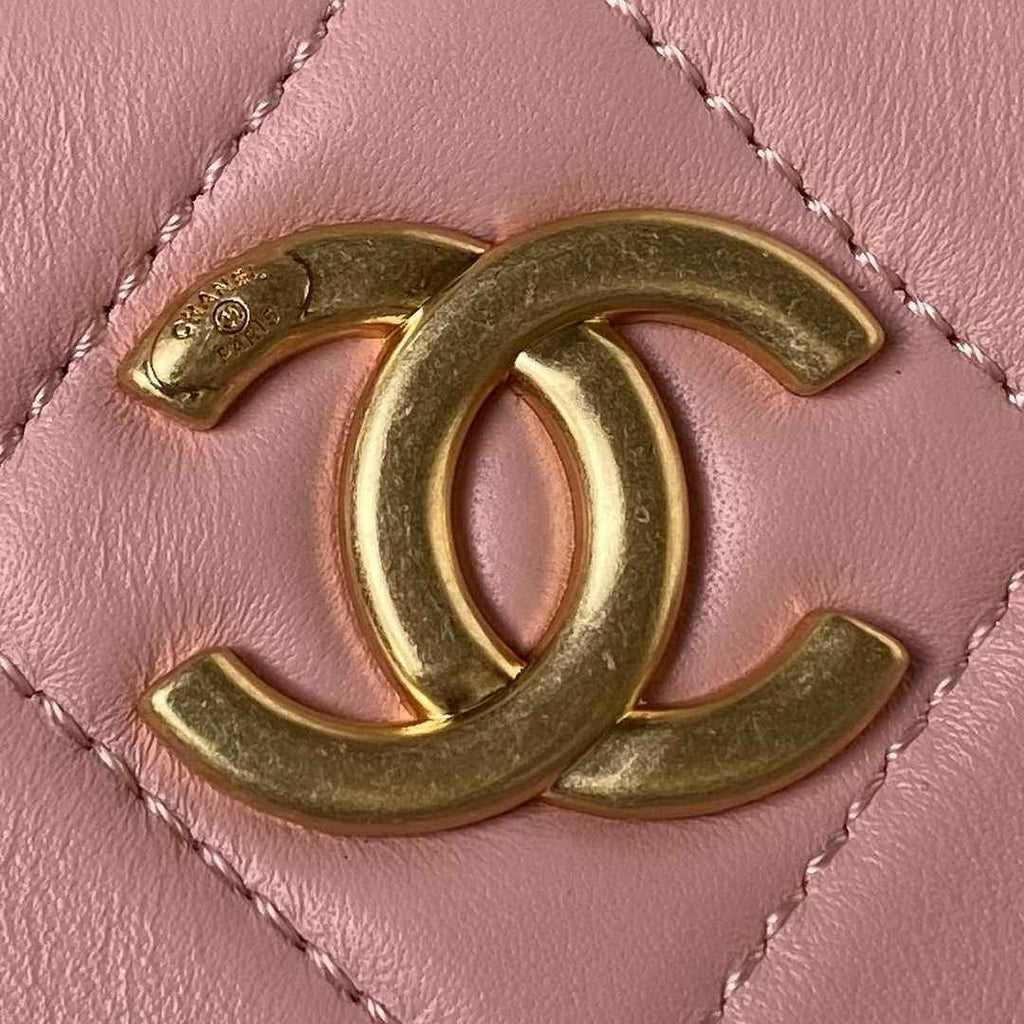Chanel Large Hobo Bag AS4450 Shiny Lambskin Pink