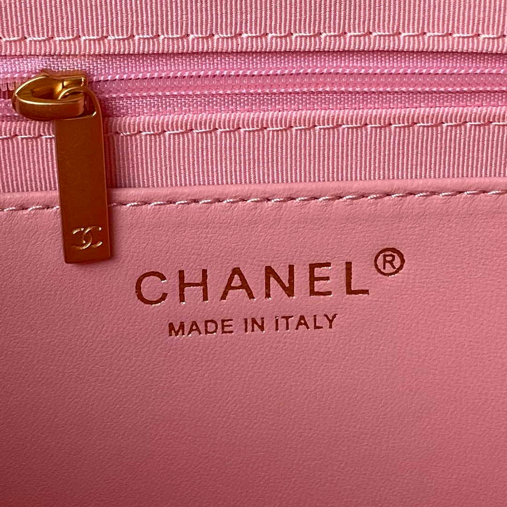 Chanel Large Hobo Bag AS4450 Shiny Lambskin Pink