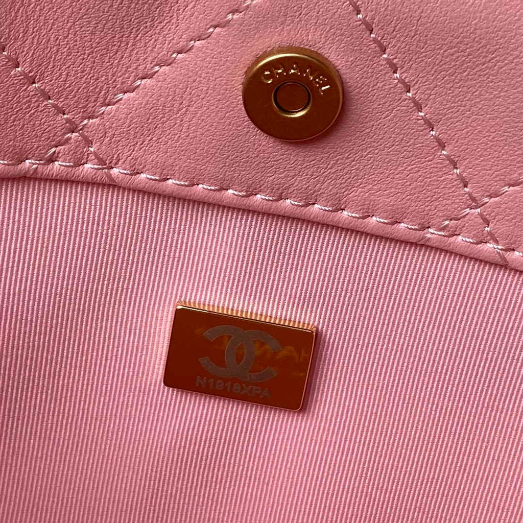 Chanel Large Hobo Bag AS4450 Shiny Lambskin Pink