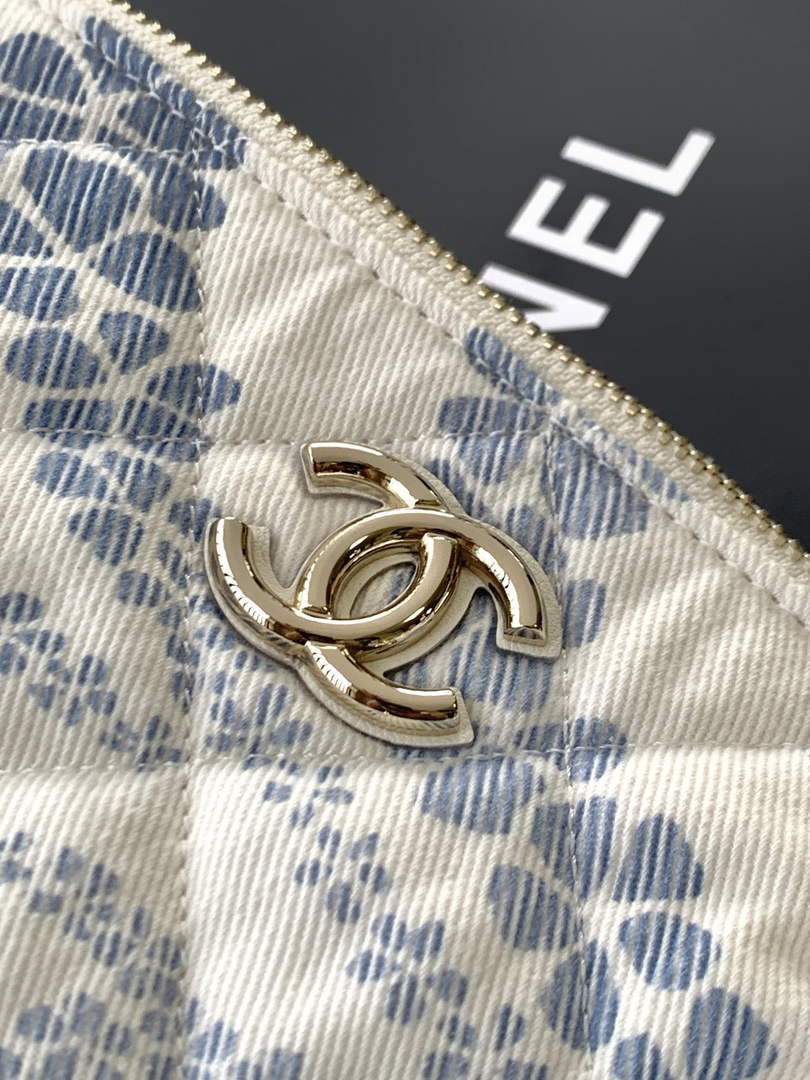 Chanel Large Hobo Bag - Light Blue Printed Denim AS5431 - Default Title - View 6