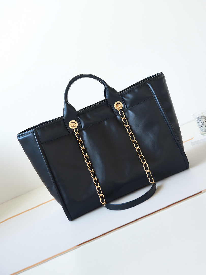 Chanel Large Shopping Bag A66941 Calfskin Black