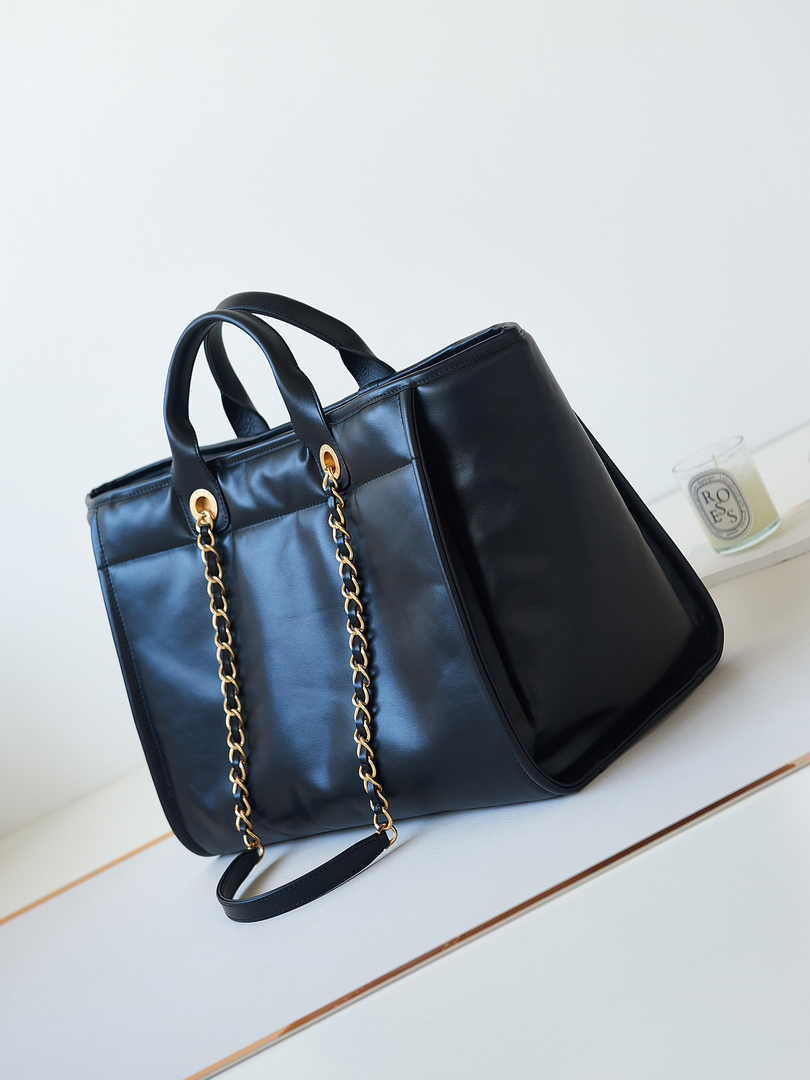 Chanel Large Shopping Bag A66941 Calfskin Black