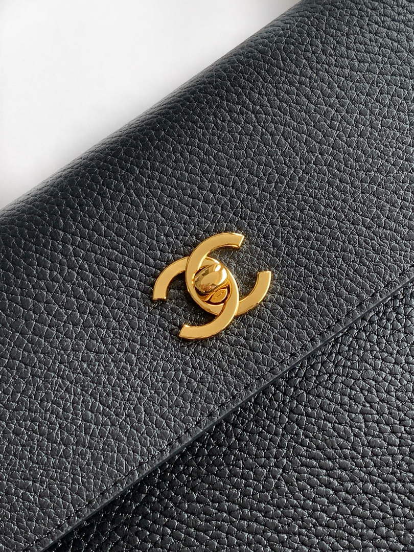 Chanel Large Shopping Tote Bag, AS6289 Black Grained Calfskin