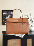 Chanel Large Shopping Tote Bag, AS6289 Brown Grained Calfskin
