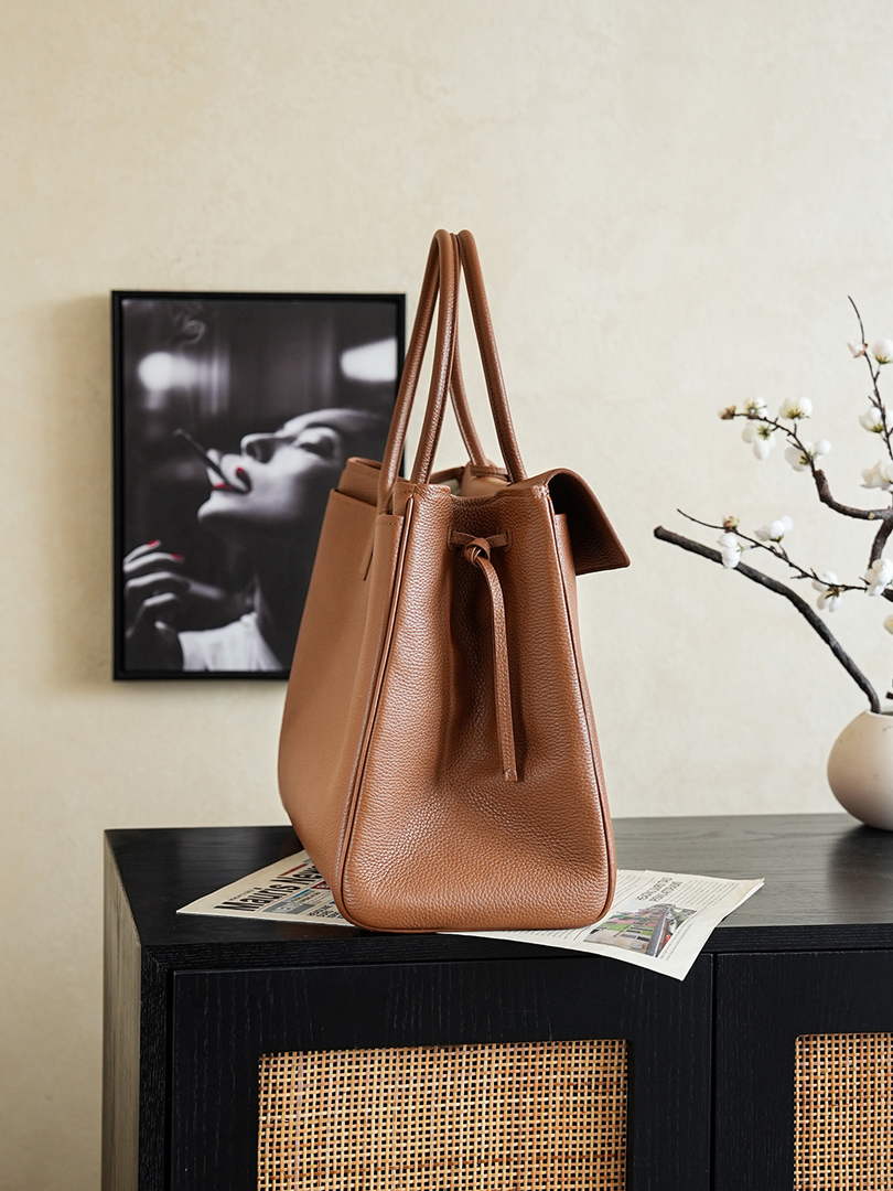 Chanel Large Shopping Tote Bag, AS6289 Brown Grained Calfskin