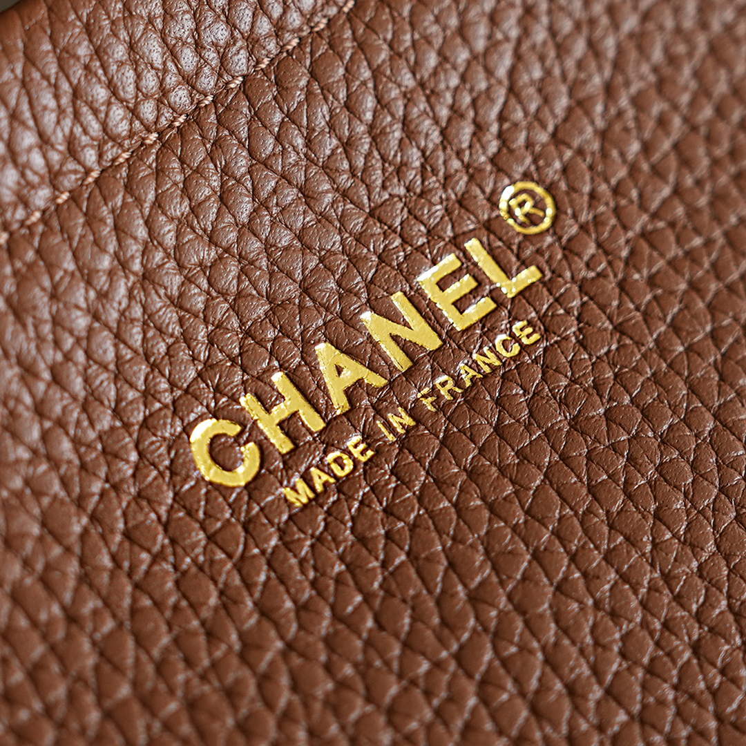 Chanel Large Shopping Tote Bag, AS6289 Brown Grained Calfskin