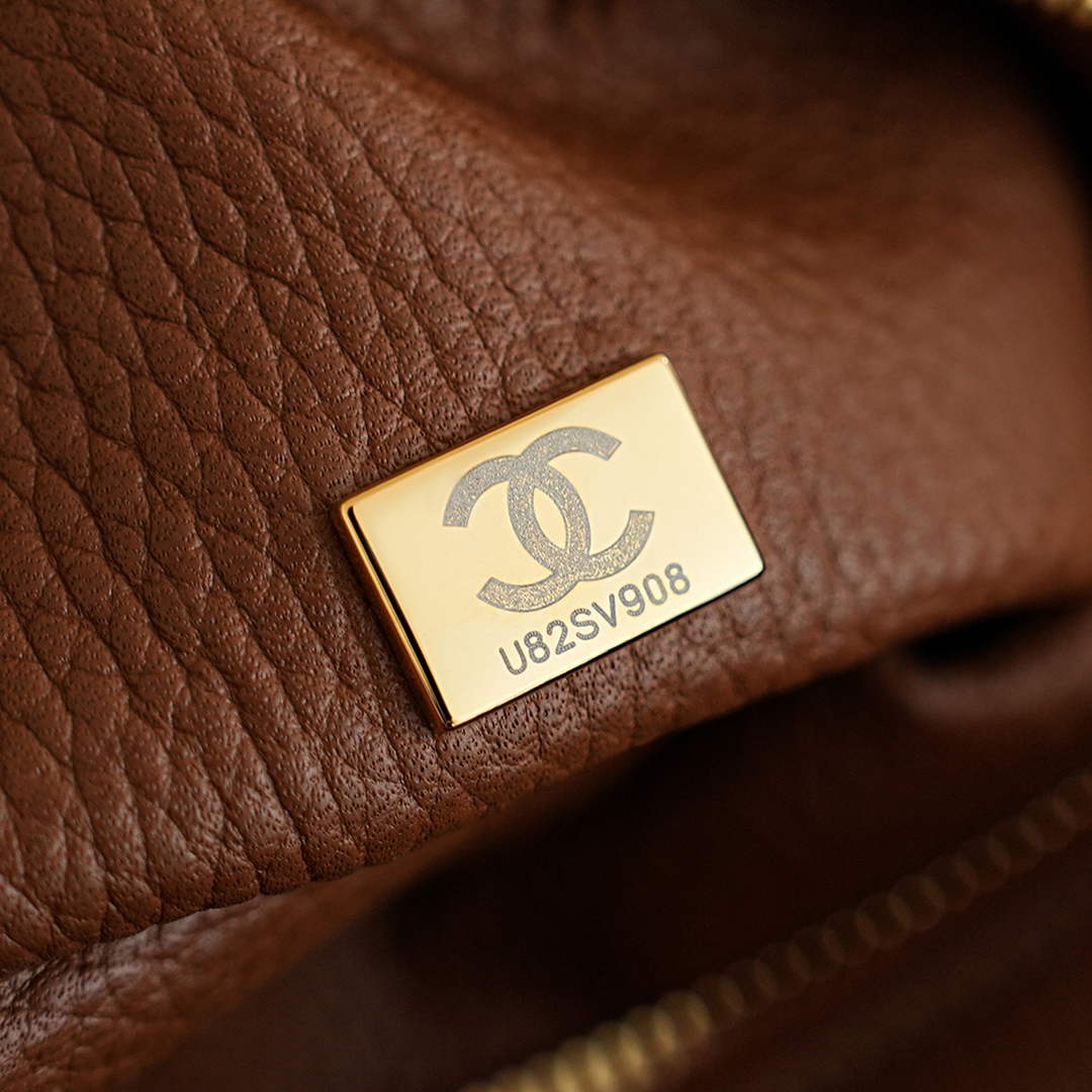 Chanel Large Shopping Tote Bag, AS6289 Brown Grained Calfskin
