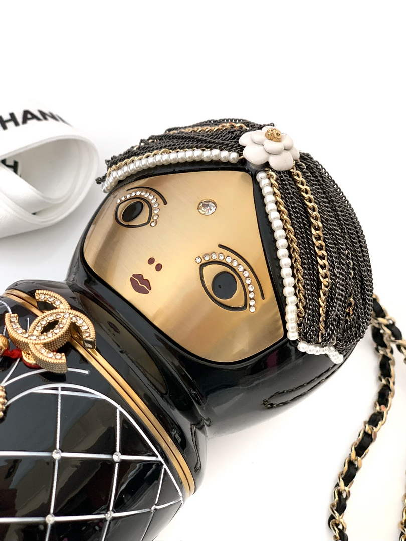 Chanel Limited Edition Paris-Bombay Doll Clutch gold