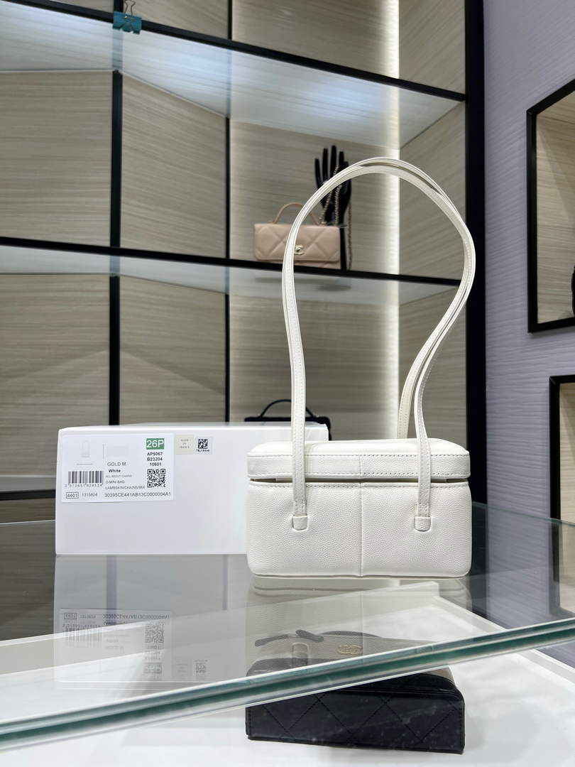 Chanel Long Vanity with Leather Strap AP5067, Calfskin Beige