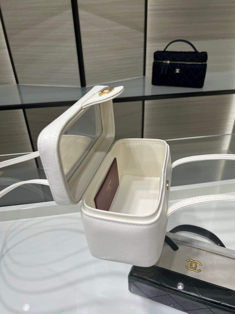 Chanel Long Vanity with Leather Strap AP5067, Calfskin Beige