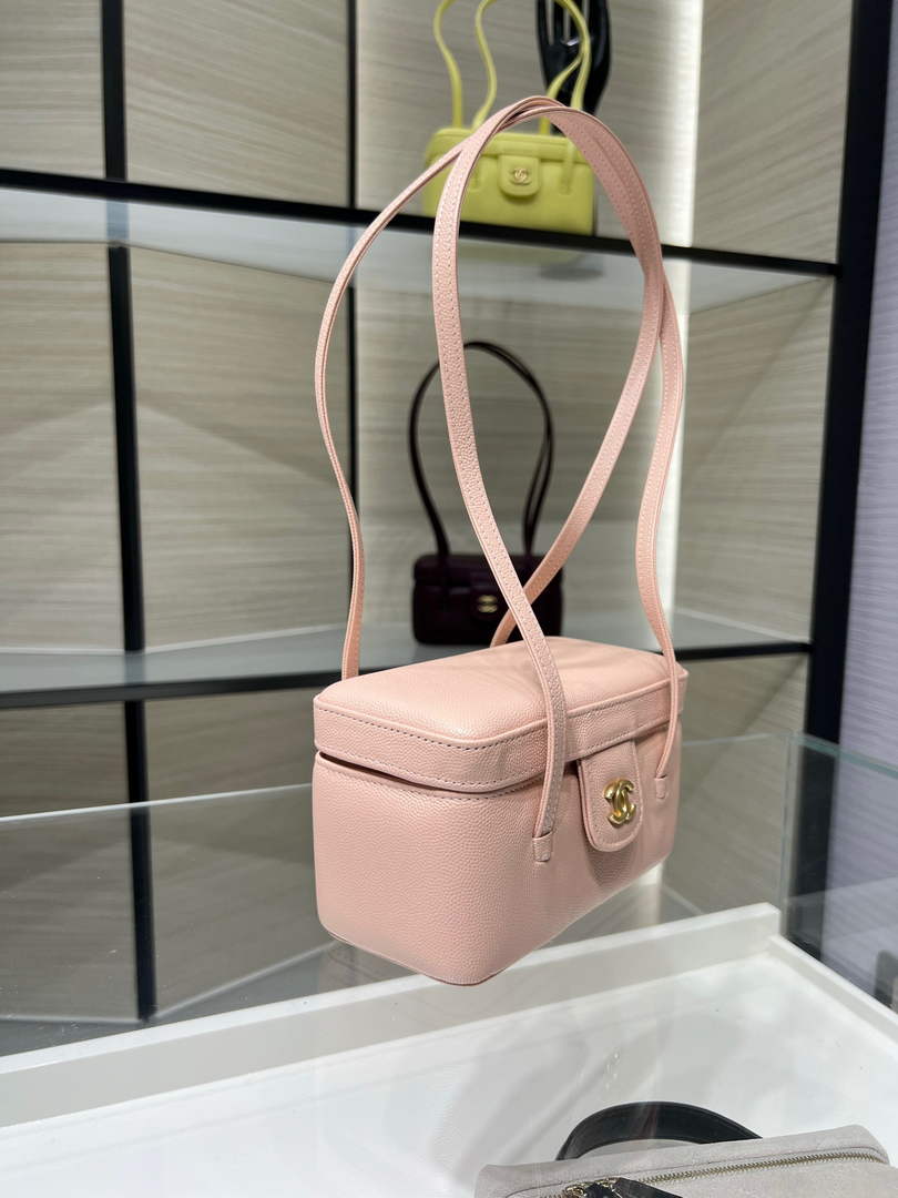 Chanel Long Vanity with Leather Strap AP5067, Calfskin Pink