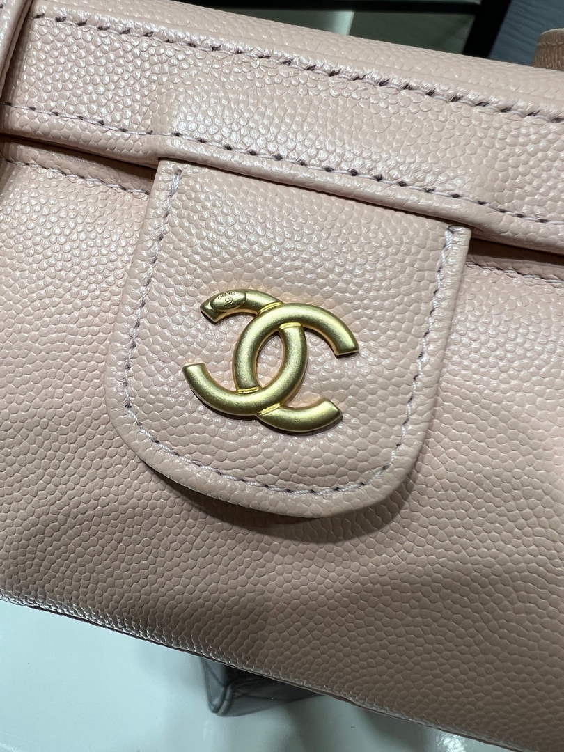 Chanel Long Vanity with Leather Strap AP5067, Calfskin Pink