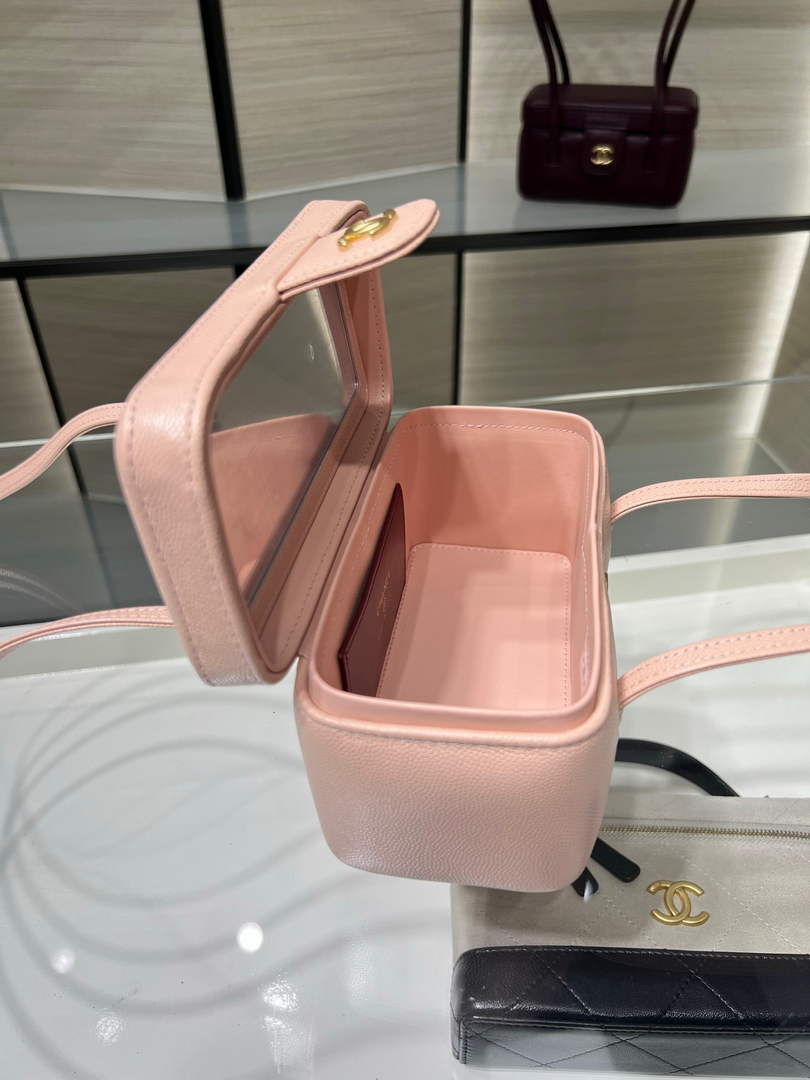 Chanel Long Vanity with Leather Strap AP5067, Calfskin Pink