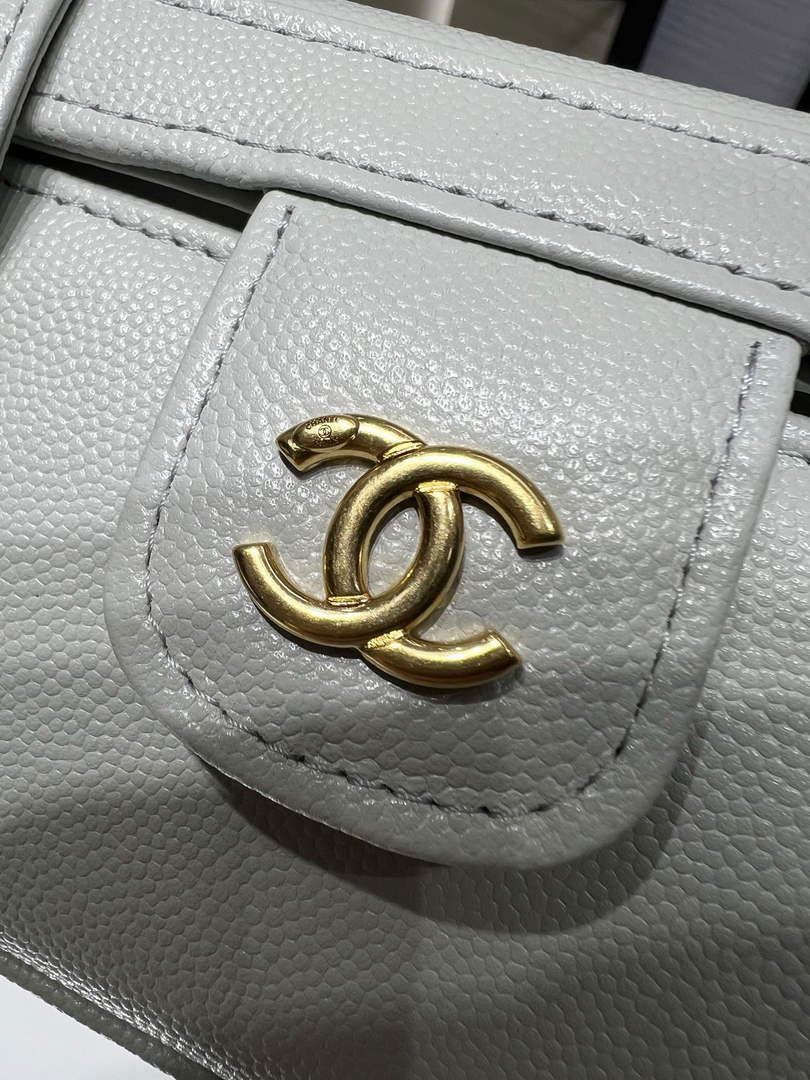 Chanel Long Vanity with Leather Strap AP5067, Calfskin Gray