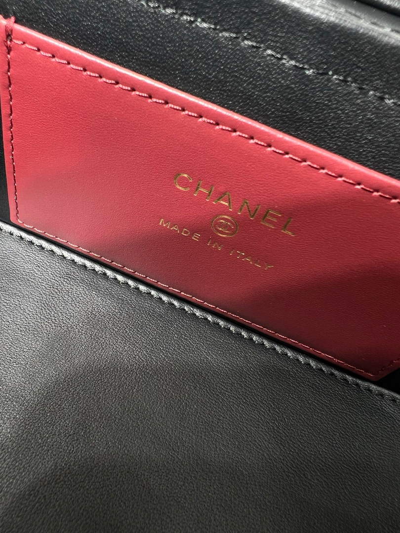 Chanel Long Vanity with Leather Strap AP5067, Calfskin Black