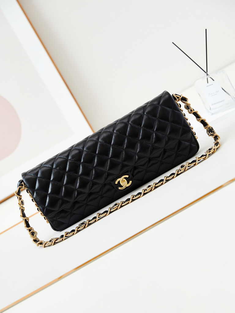 Chanel Maxi clutch bag, AS5006 Lambskin Black