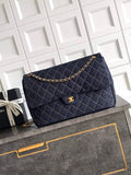 Chanel Maxi flapbag AS5640 Denim Dark Blue